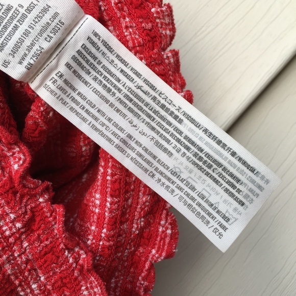 Hollister Red & white Crop Top Sz Large - Picture 8 of 10